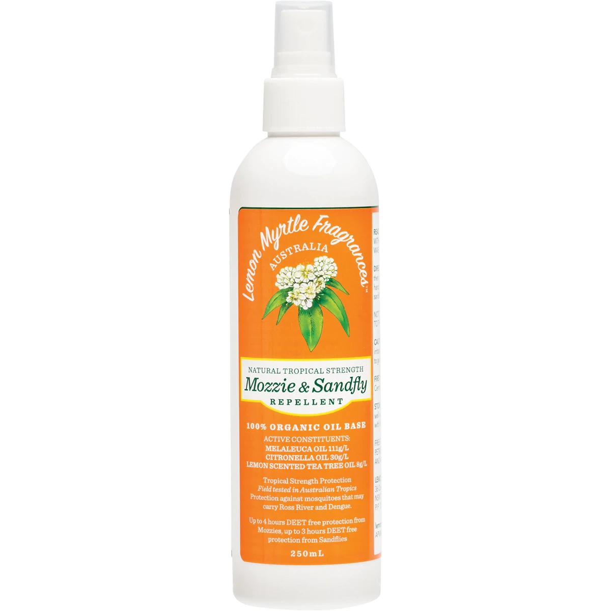 Lemon Myrtle Fragrances Mozzie & Sandfly Repellent 250ml 3 Lemon Myrtle Fragrances Mozzie & Sandfly Repellent 250ml
