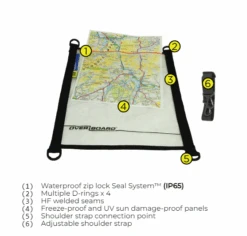 Overboard A3 Ledger Waterproof Map Case Large -Hema Shop 0B1105BLK