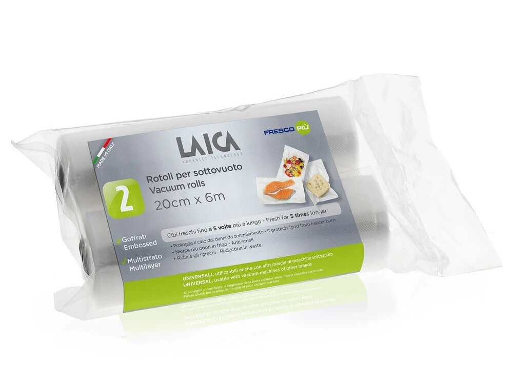 Laica Vacuum Rolls 20cm X 6m (2 Pack) 3 Laica Vacuum Rolls 20cm X 6m (2 Pack)