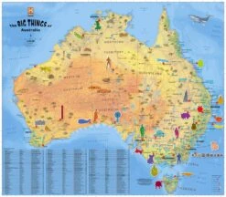 Hema Big Things Of Australia Map 1st Edition -Hema Shop 668202 2