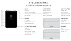 Rite In The Rain No. 746 All Weather Notebook 4x6" Tactical Black 13 Rite In The Rain No. 746 All Weather Notebook 4x6" Tactical Black -Hema Shop 746 5