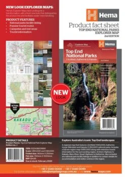 Hema Top End National Parks Map Litchfield, Katherine & Kakadu 9 Hema Top End National Parks Map Litchfield, Katherine & Kakadu -Hema Shop 9321438001669 2