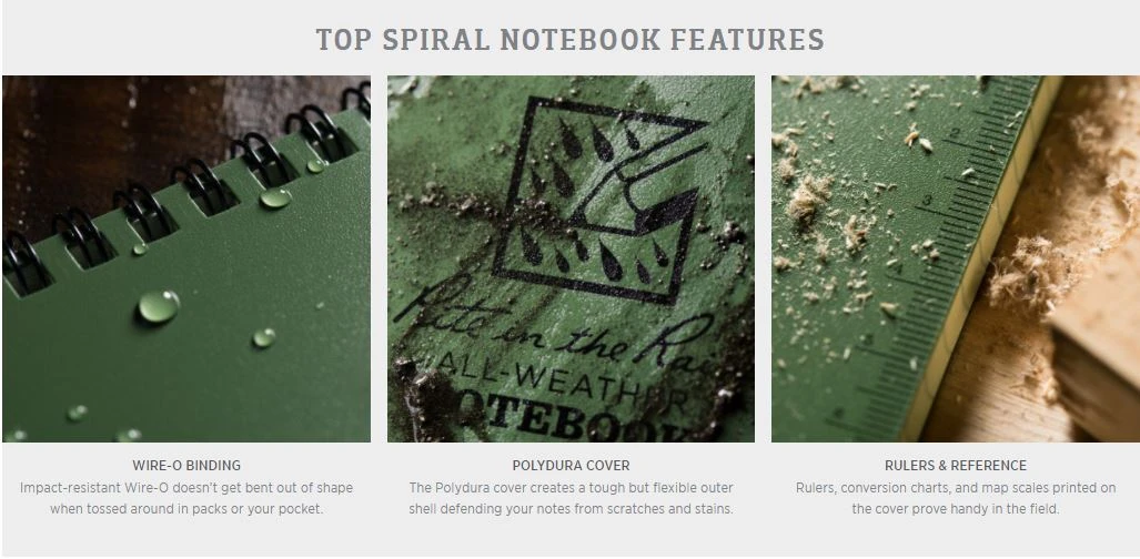 Rite In The Rain No. 946 All Weather Notebook 4x6" OD Green 4 Rite In The Rain No. 946 All Weather Notebook 4x6" OD Green - Image 2