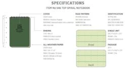 Rite In The Rain No. 946 All Weather Notebook 4x6" OD Green 7 Rite In The Rain No. 946 All Weather Notebook 4x6" OD Green -Hema Shop 946 2