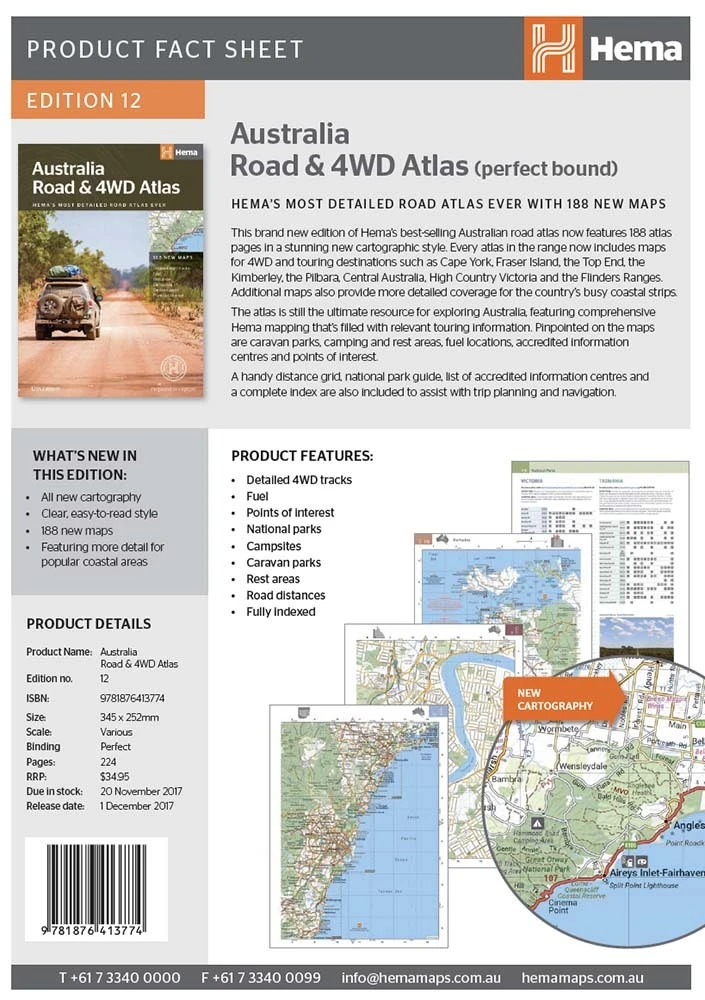HEMA Australia Road & 4WD Atlas (Perfect Bound) - 252 X 345mm 4 HEMA Australia Road & 4WD Atlas (Perfect Bound) - 252 X 345mm - Image 2
