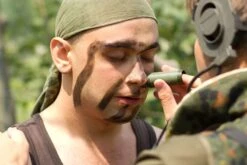 NATO Camouflage Face Paint Two Tone Split Stick - Brown/Green -Hema Shop 9FP1 2