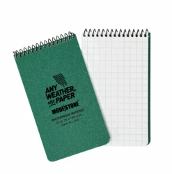 CLEARANCE Modestone Green A13 Top Spiral Notepad 3x5