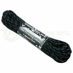 Paracord "Reflective Black" 550 7 Strand (100ft) MADE IN USA