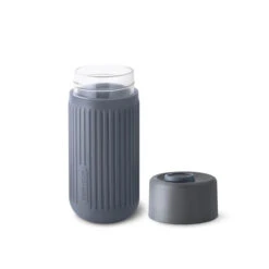 Black+Blum Glass Travel Cup With Silicone Sleeve 340ml [Colour: Slate] -Hema Shop BB TC GRO P