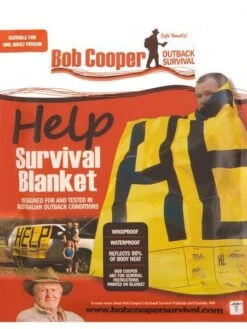 Bob Cooper Outback Survival HELP Safety Blanket
