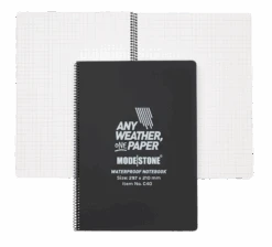 CLEARANCE A4 Side Spiral Black Waterproof Notepad A4 210x297mm 50 Sheets