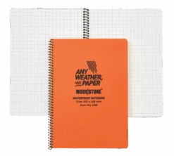 Modestone Safety Orange Side Spiral Notepad 210x148mm