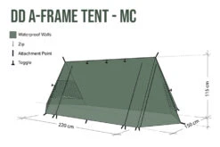 DD Hammocks A-Frame Tent (Multicam) 2 Person -Hema Shop DDA FrameTent MC 4