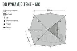 DD Hammocks Pyramid Tent (Multicam) 13 DD Hammocks Pyramid Tent (Multicam) -Hema Shop DDPyramidTent MC 5