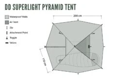 DD SuperLight Pyramid Tent 1 Person -Hema Shop DDPyramidTent1per 2