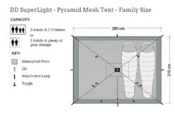 DD SuperLight Pyramid Tent Mesh Family Size 10 DD SuperLight Pyramid Tent Mesh Family Size -Hema Shop DDSLPyramidMeshTentFamily 2