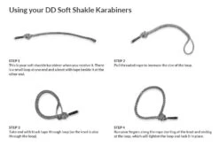 DD Hammocks Soft Shackle Karabiner 2 Pack Regular Size 7 DD Hammocks Soft Shackle Karabiner 2 Pack Regular Size -Hema Shop DDSoftShackleCarabiners 2