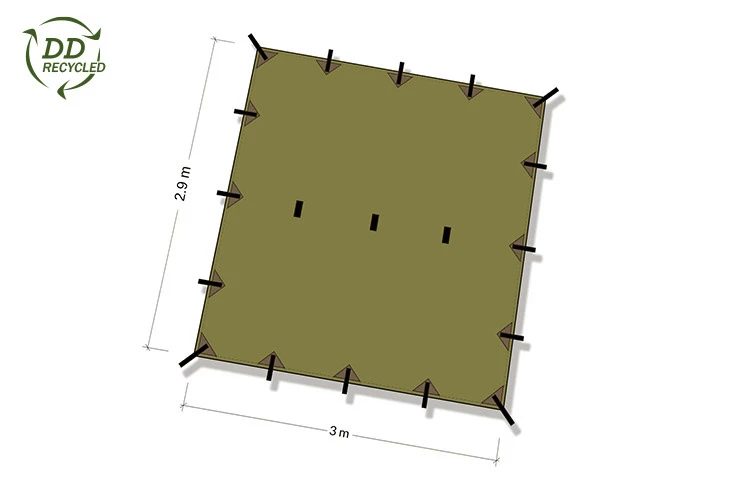 DD Tarp 3x3 UV50+ Bancha Green 6 DD Tarp 3x3 UV50+ Bancha Green - Image 4
