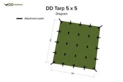 DD Hammocks DD Tarp 5m X 5m (Olive Green) -Hema Shop DDTarp5x5 OG 1