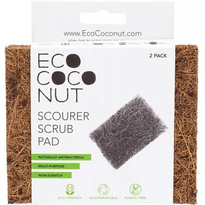 EcoCoconut Scourer Scrub Pad - 2 Pack 3 EcoCoconut Scourer Scrub Pad - 2 Pack