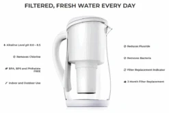 Ecobud Gentoo Fluoride & Chlorine Glass Jug Filter (White) -Hema Shop EQ41 2