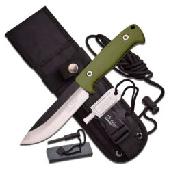 Elk Ridge Pakkawood Survival Knife With Fire Starter -Hema Shop ER 555 P 1