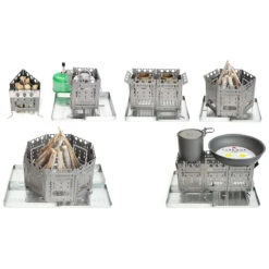 Firebox Freestyle Modular Stove Everything Kit - Titanium (8 Panels) -Hema Shop FreeStyleCompleteKitTi 3