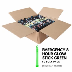 Emergency 8 Hour Glow Stick Green 50 Pack -Hema Shop GlowGreen8hr50pk 1
