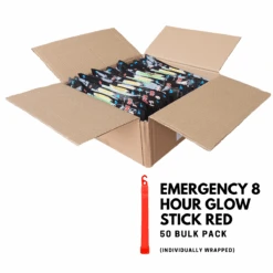 Emergency 8 Hour Glow Stick Red 50 Pack -Hema Shop GlowRed8hr50pk 1