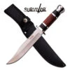 Sawback Wooden Fixed Blade Survival Knife -Hema Shop K HK 781L