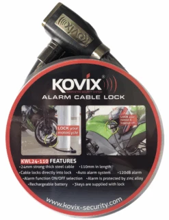 Kovix 1.1m Heavy Duty Alarmed Cable Lock