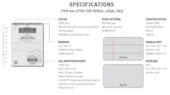 Rite In The Rain A4 Top Spiral Legal Pad 3-Pack -Hema Shop LP785x3pack 3