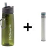 LifeStraw Go 2-Stage Filtration Water Bottle GREEN With Spare Filter Element -Hema Shop LSGO GN LSGO FILTER2