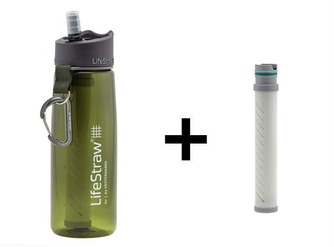 LifeStraw Go 2-Stage Filtration Water Bottle GREEN With Spare Filter Element 3 LifeStraw Go 2-Stage Filtration Water Bottle GREEN With Spare Filter Element