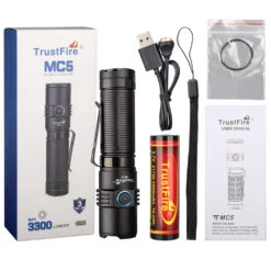 TrustFire MC5 3300 Lumen Tactical Flashlight -Hema Shop MC5 4