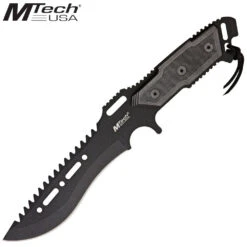 MT-621BK Combat Tactical Sawback Knife Full Tang