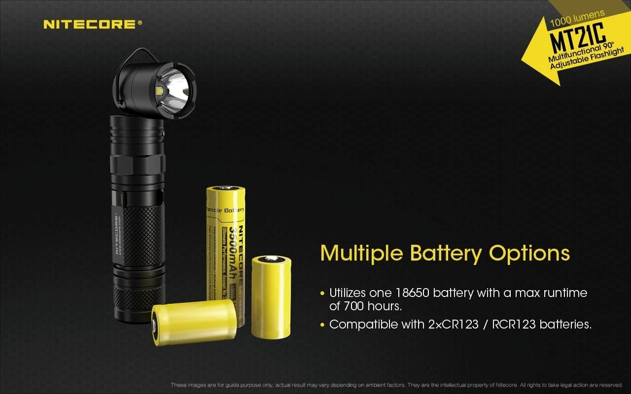 Nitecore MT21C 90 Degree Adjustable 1000 Lumens 4 Nitecore MT21C 90 Degree Adjustable 1000 Lumens - Image 2