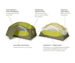 Nemo Aurora Backpacking 2P Tent With Footprint -Hema Shop NEM00250 3