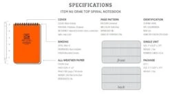 Rite In The Rain No. OR46 All Weather Notebook 4x6" Orange -Hema Shop OR46 2