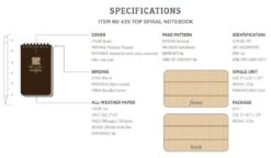 Rite In The Rain No. 435 All Weather Notebook Brown -Hema Shop RITR 435 4