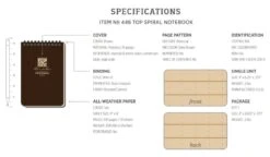 Rite In The Rain No. 446 All Weather Notebook 4x6" Brown -Hema Shop RITR 446 2