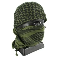 Shemagh Tactical Desert Scarf (Black & Green)