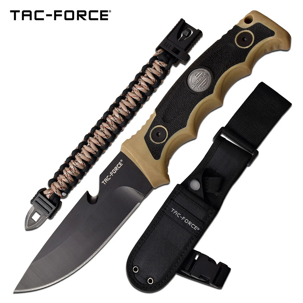 Tac Force Fixed Blade W/ Survival Paracord Bracelet 3 Tac Force Fixed Blade W/ Survival Paracord Bracelet