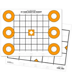 Rite In The Rain Zeroing Target 25 Sheet - 2 Sided White/Orange