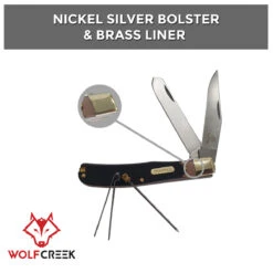 Wolf Creek 2 Blade Trapper Folding Knife -Hema Shop WC 8973 2