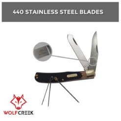 Wolf Creek 2 Blade Trapper Folding Knife -Hema Shop WC 8973 3